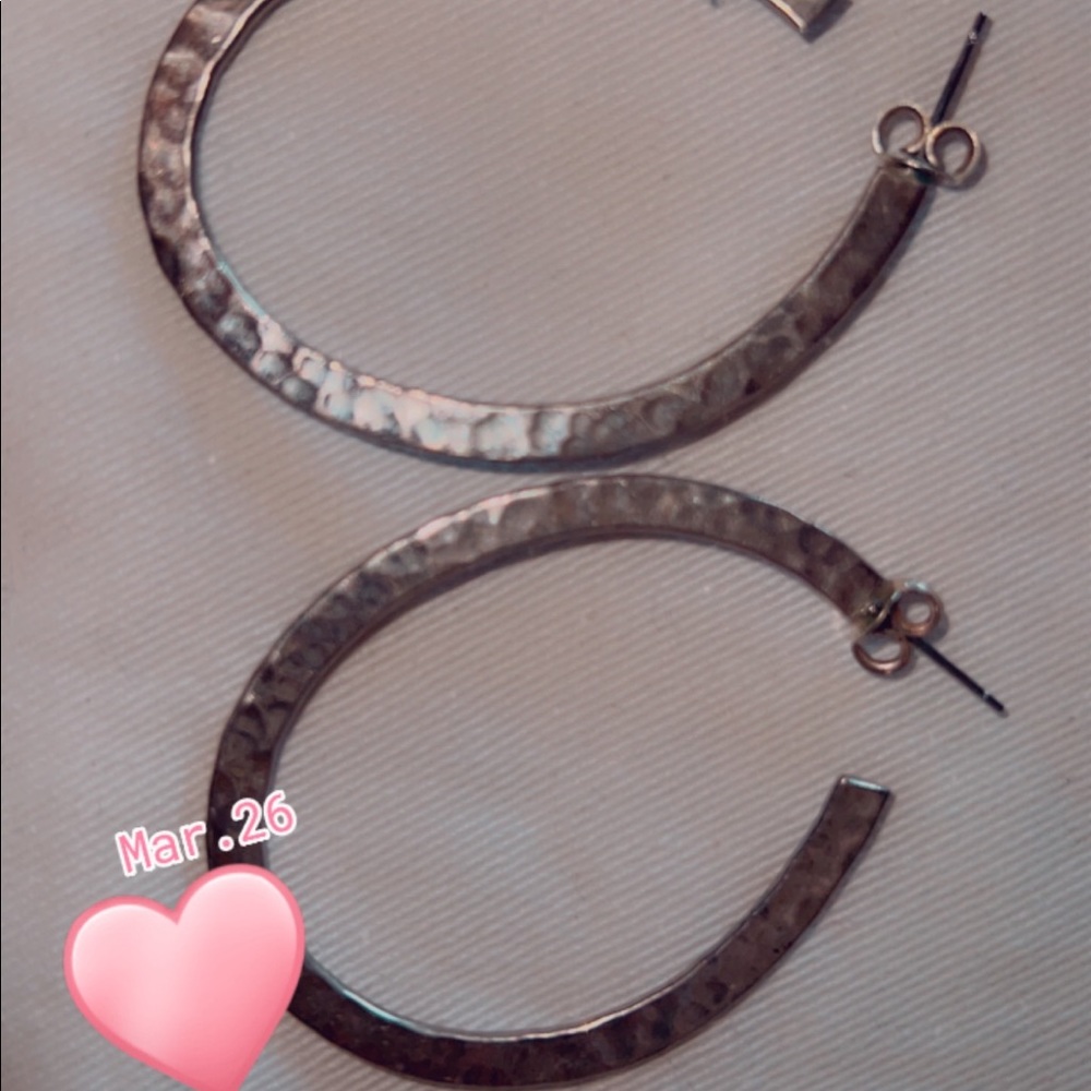 Sterling silver set of hoops